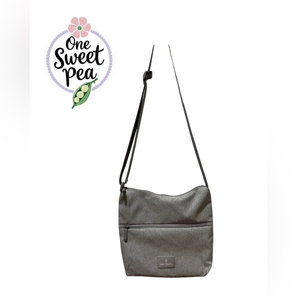 Vera Bradley Gray Crossbody  Textured Bag - Like New